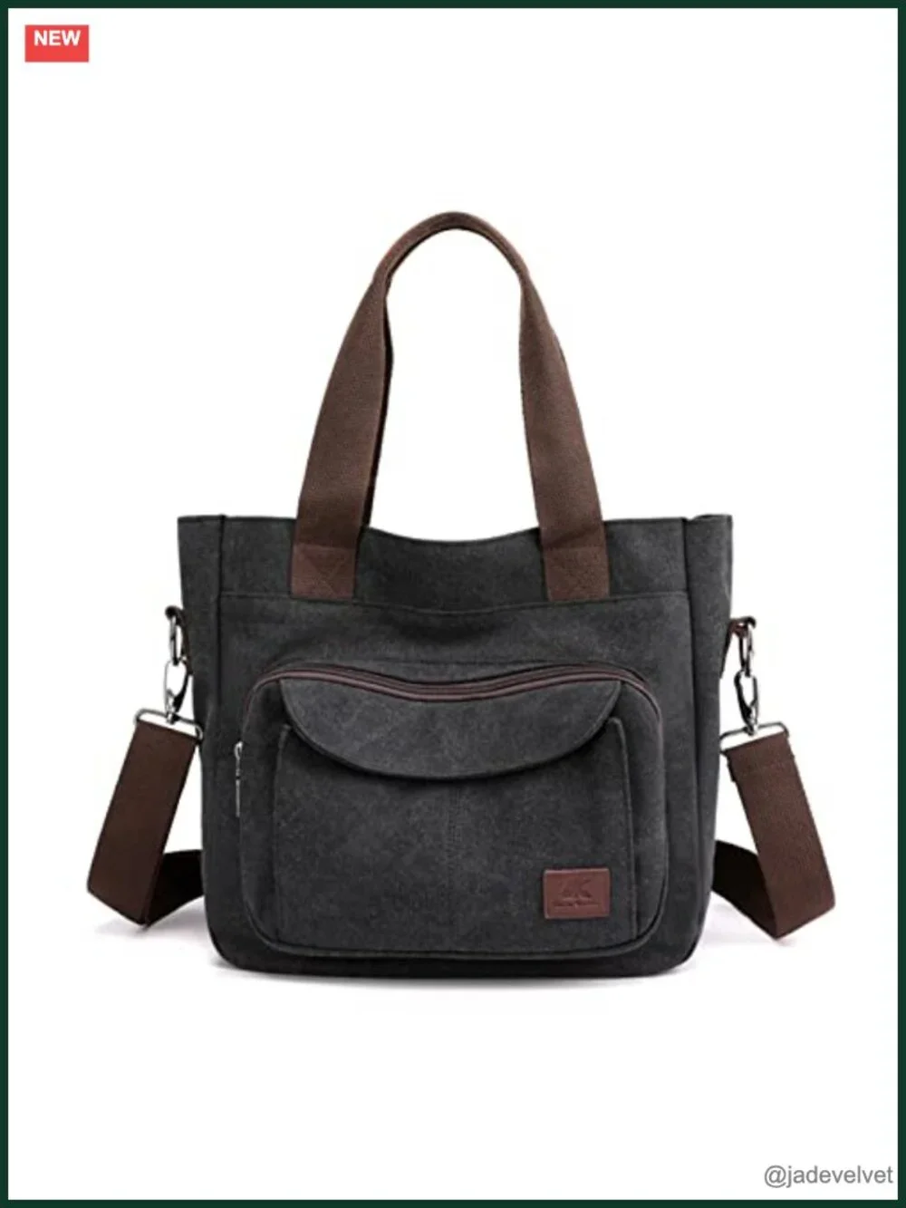 Canvas Casual Tote Bag Large Capacity Shoulder Crossbody Work Handbag